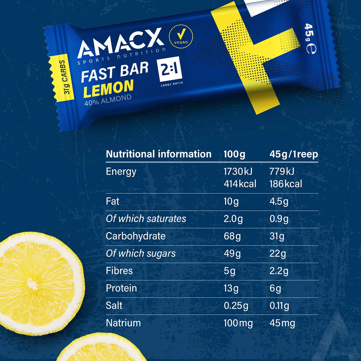 Fast Bar Lemon - 12 pack
