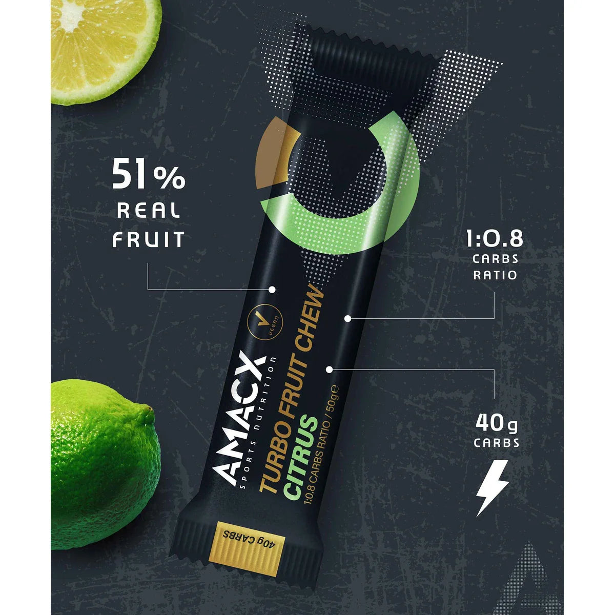 Turbo Fruit Chew Citrus - 12 pack
