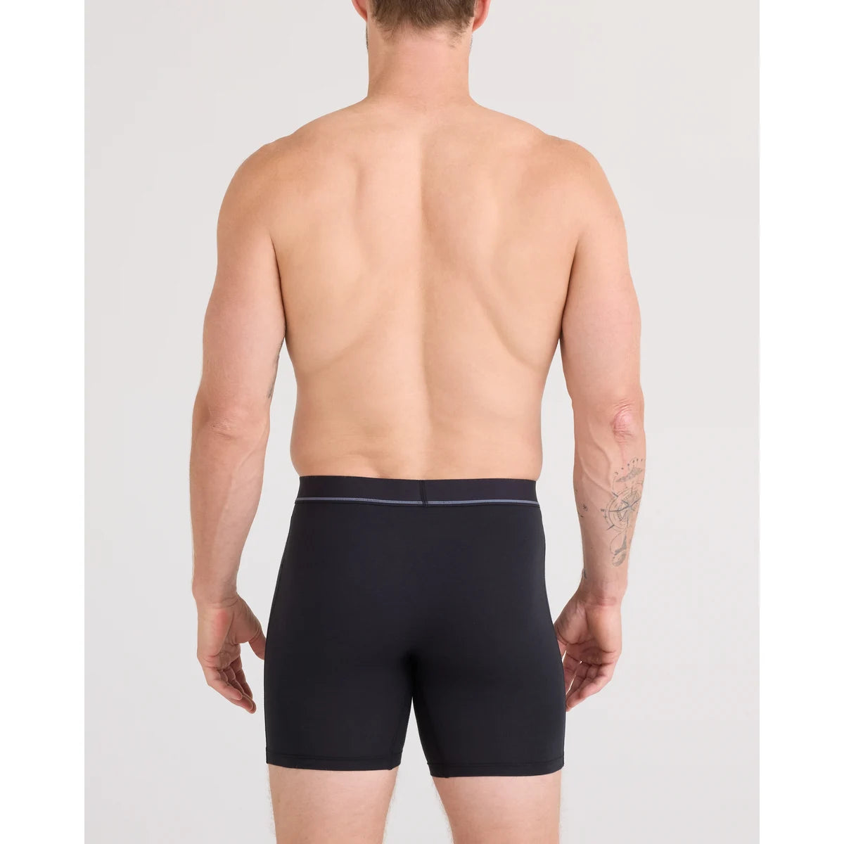 ESSENTIAL COTTON BOXER BRIEF FLY BLACK