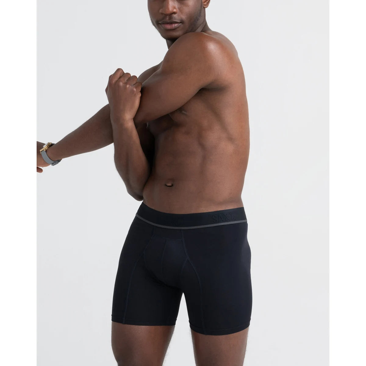 KINETIC LIGHT-COMPRESSION MESH BOXER BRIEF BLACKOUT