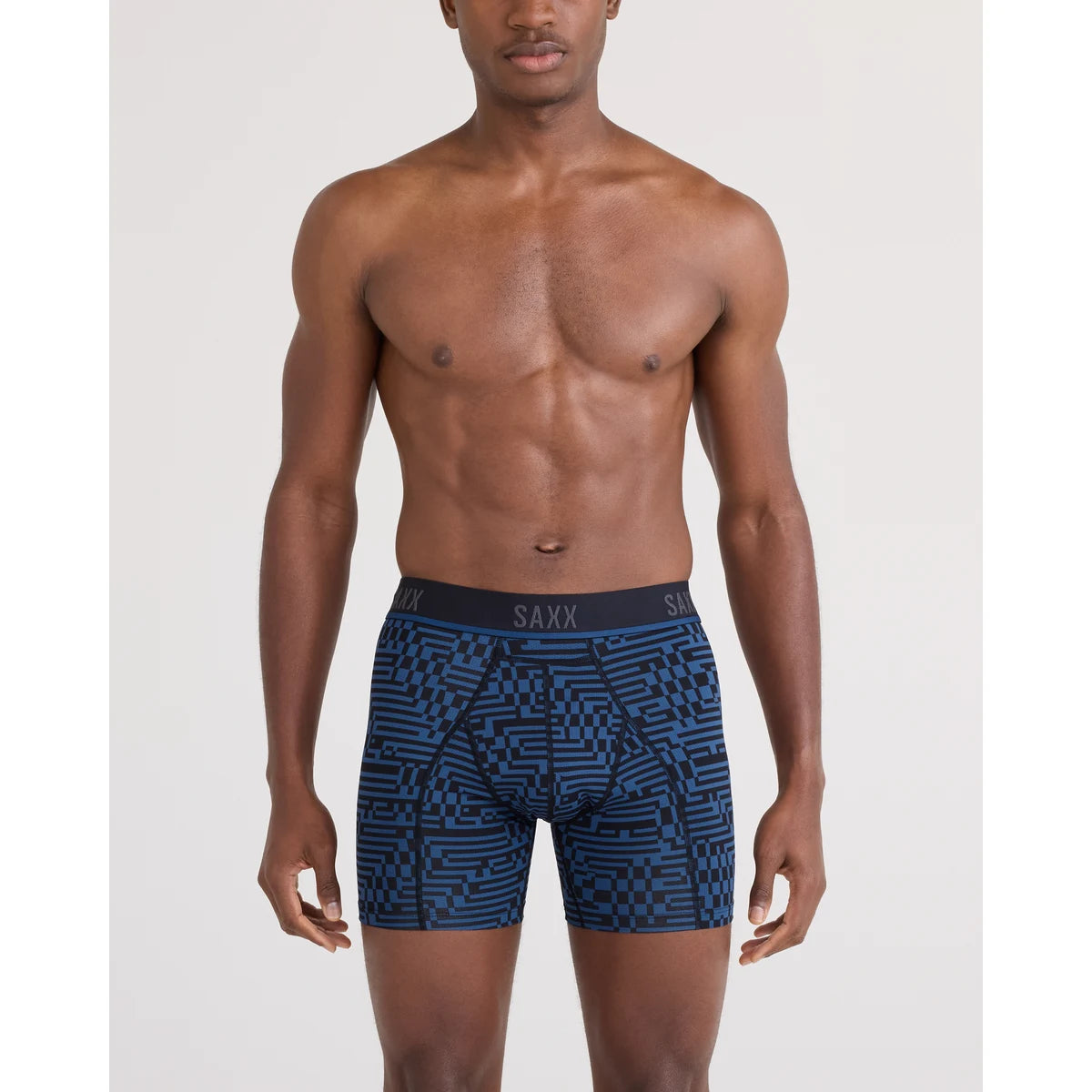 KINETIC LIGHT-COMPRESSION MESH BOXER BRIEF MAZE CAMO-NAVY DAWN