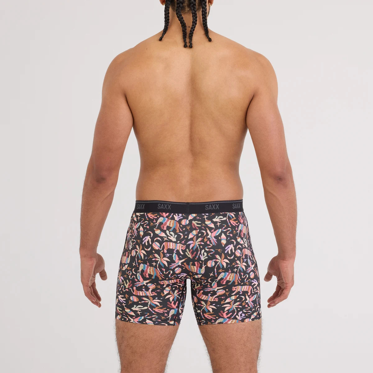 QUEST QUICK-DRY MESH BOXER BRIEF ADOBE ZOO-BLACK