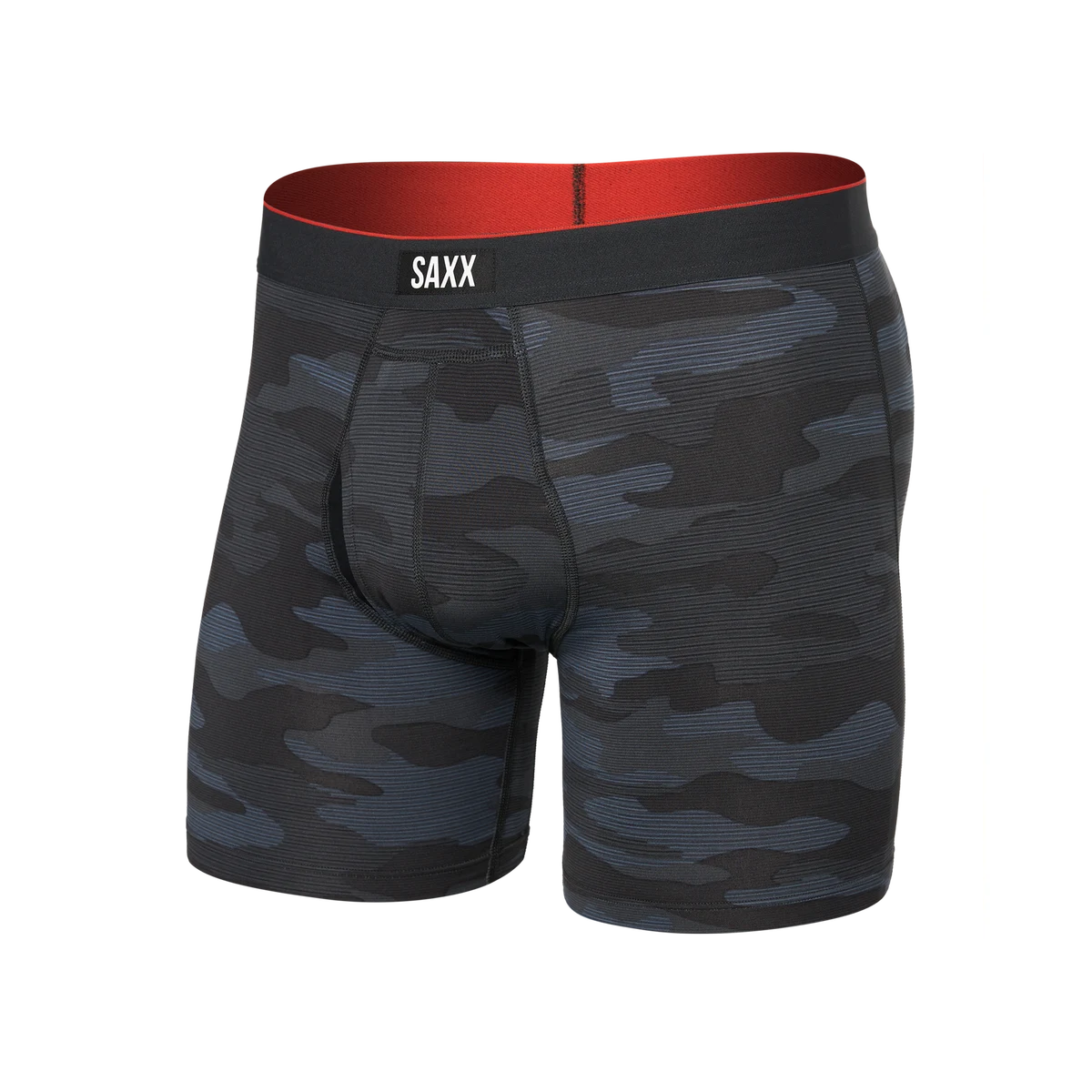 MULTI-SPORT MESH BOXER BRIEF FLY REMOTE CAMO-FADED BLACK