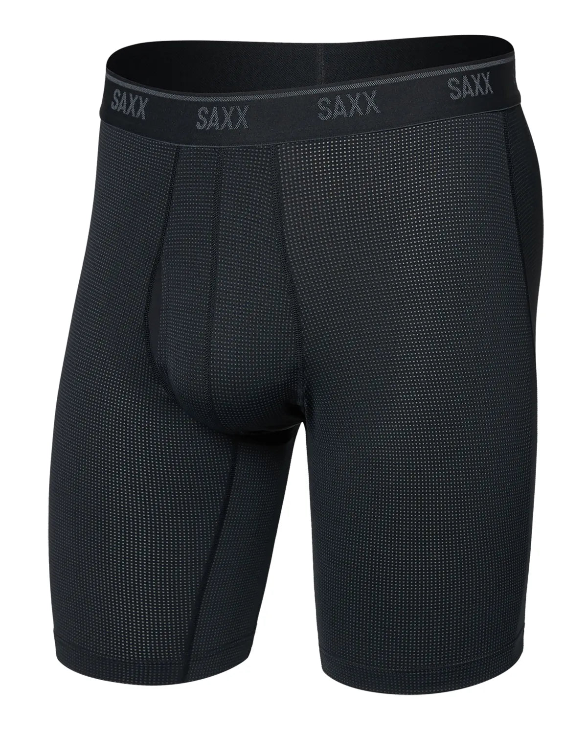 QUEST QUICK-DRY MESH LONG BOXER BRIEF FLY BLACK