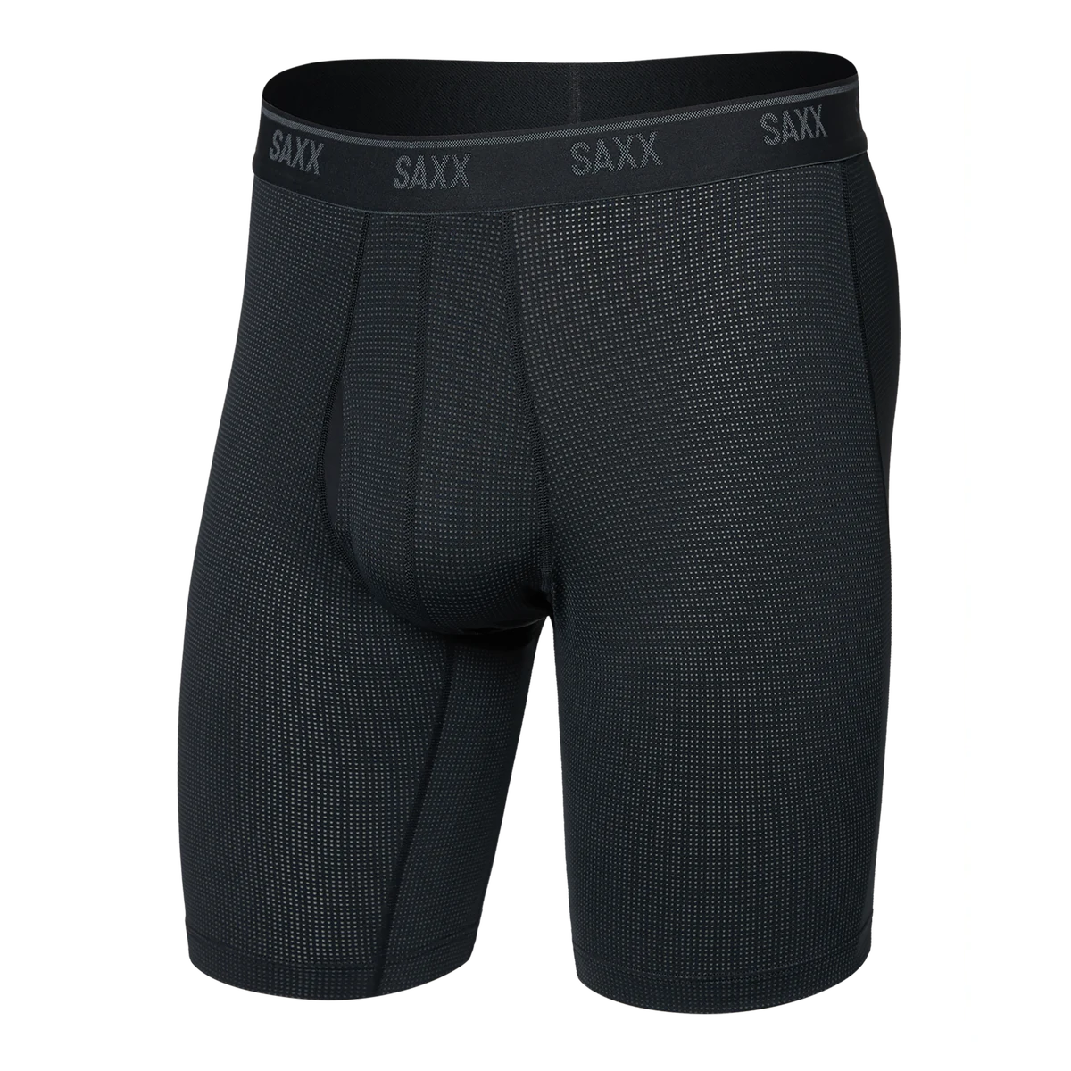 QUEST QUICK-DRY MESH LONG BOXER BRIEF FLY BLACK