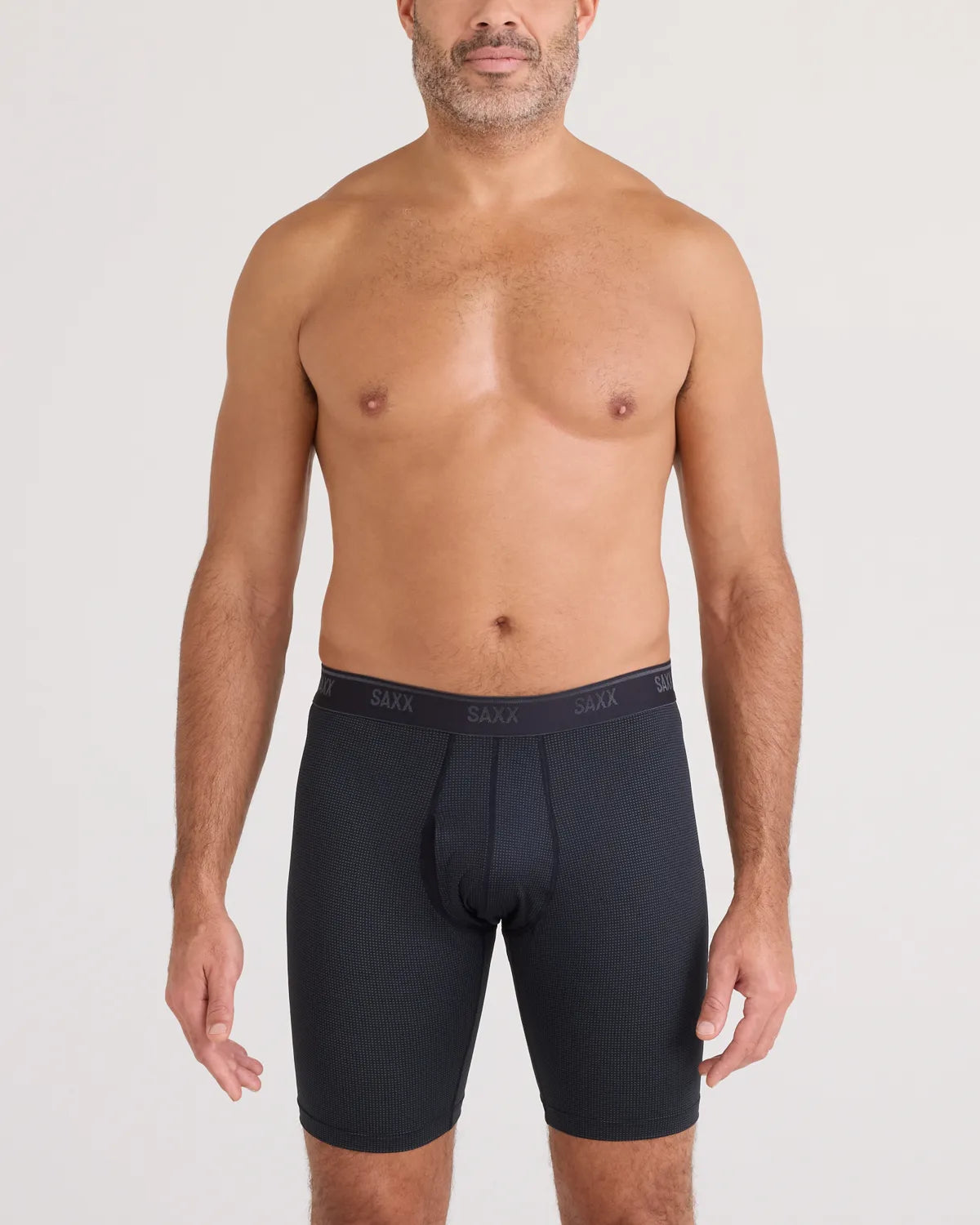 QUEST QUICK-DRY MESH LONG BOXER BRIEF FLY BLACK