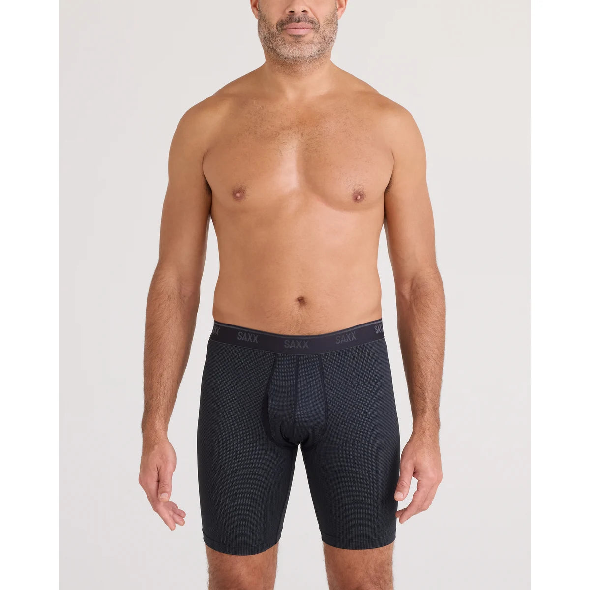 QUEST QUICK-DRY MESH LONG BOXER BRIEF FLY BLACK