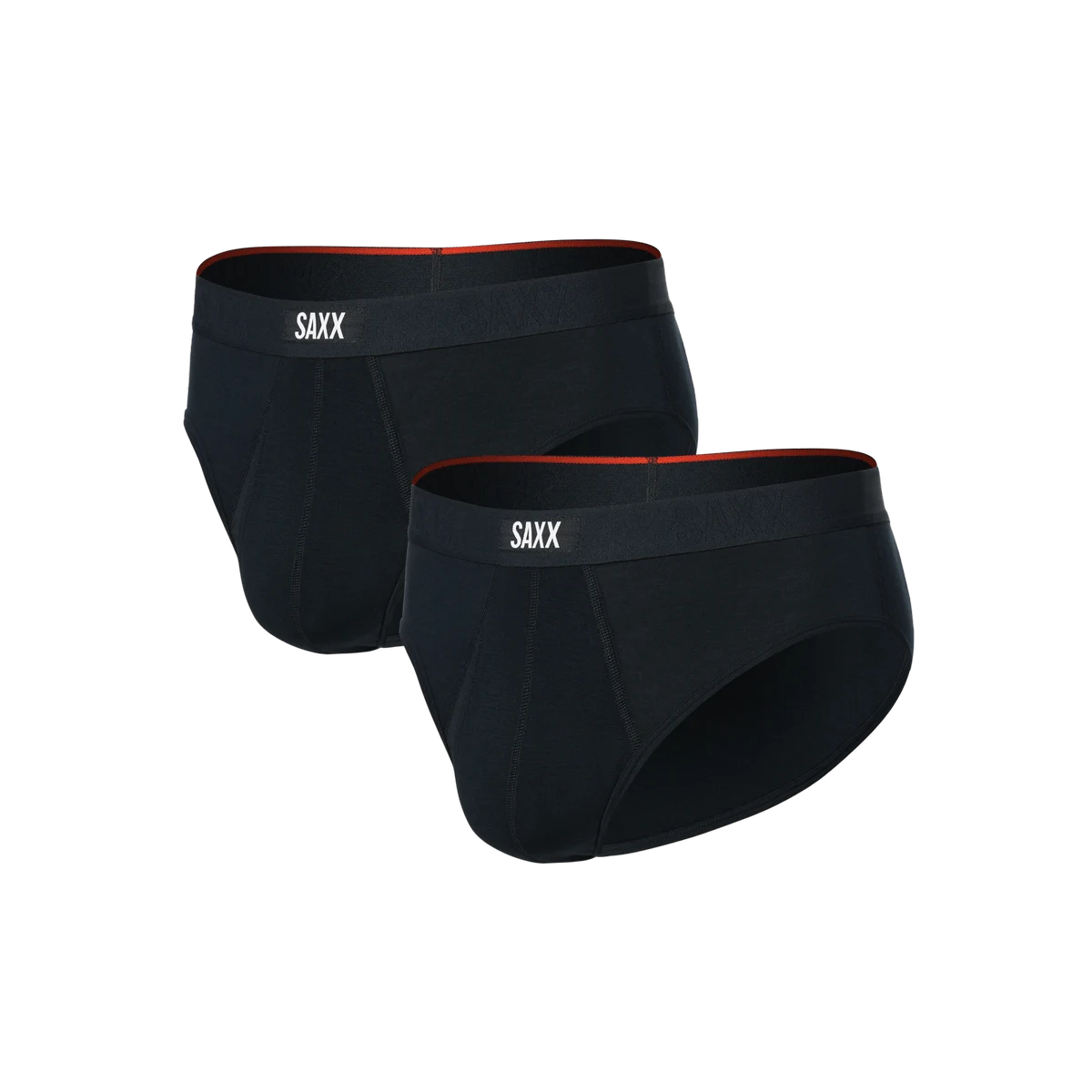 VIBE XTRA SOFT COMFORT BRIEF FLY 2PK BLACK