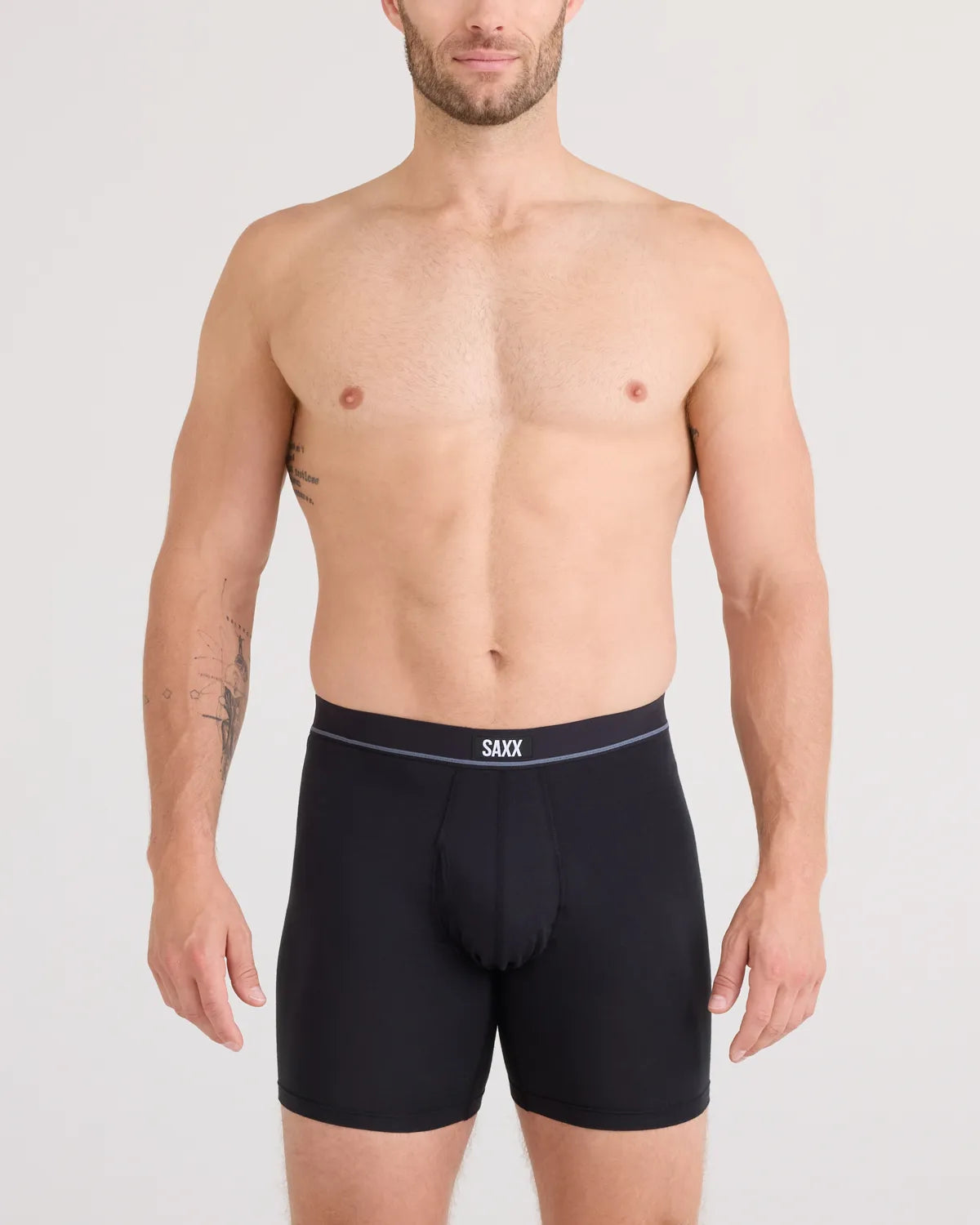 ESSENTIAL COTTON BOXER BRIEF FLY 3PK BLACK