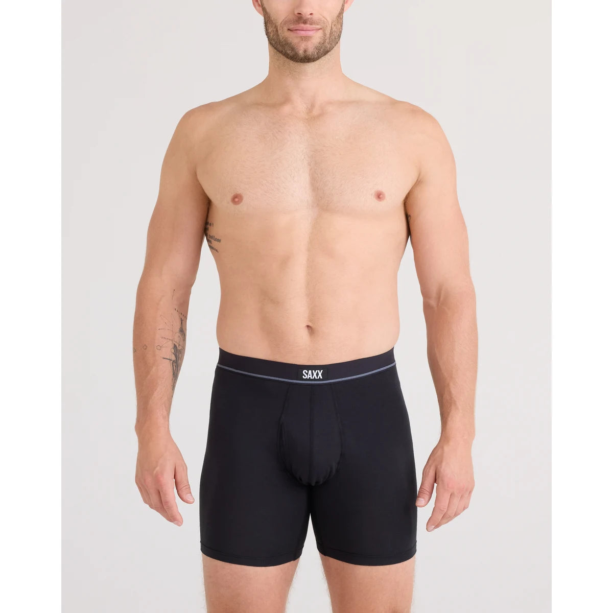 ESSENTIAL COTTON BOXER BRIEF FLY 3PK BLACK