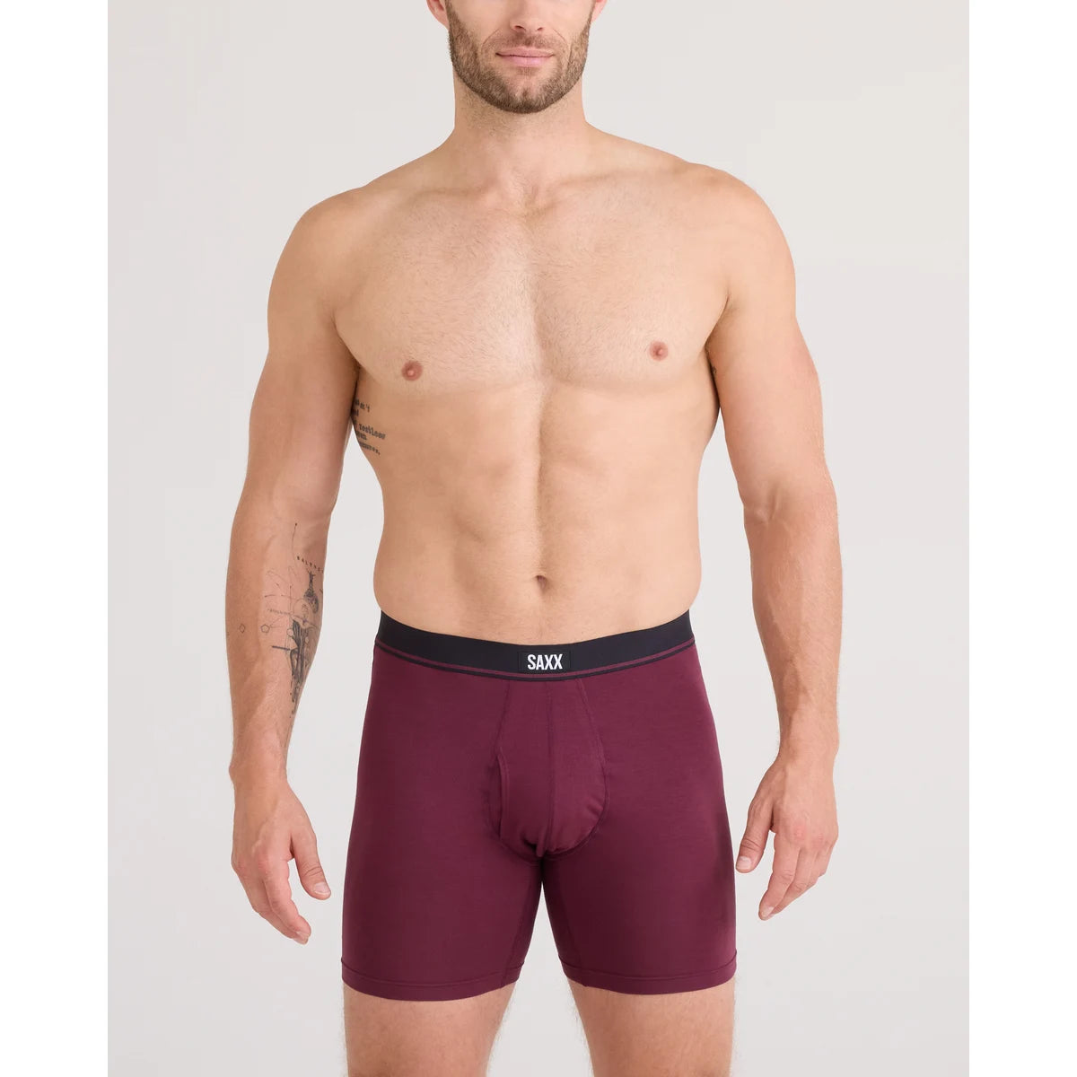ESSENTIAL COTTON BOXER BRIEF FLY 3PK TRADEWINDS/INDIGO/MAROON