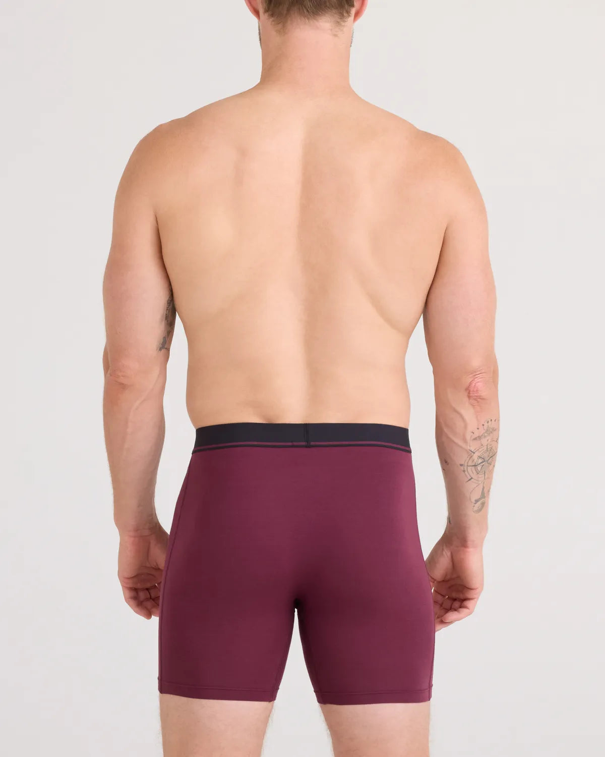 ESSENTIAL COTTON BOXER BRIEF FLY 3PK TRADEWINDS/INDIGO/MAROON