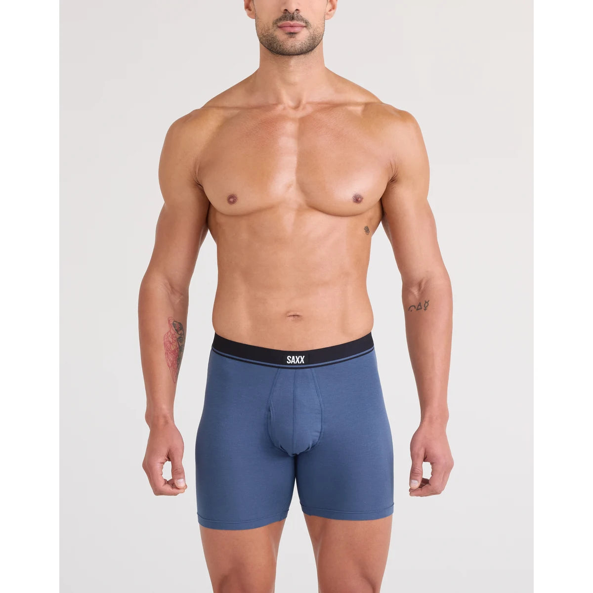 ESSENTIAL COTTON BOXER BRIEF FLY 3PK TRADEWINDS/INDIGO/MAROON