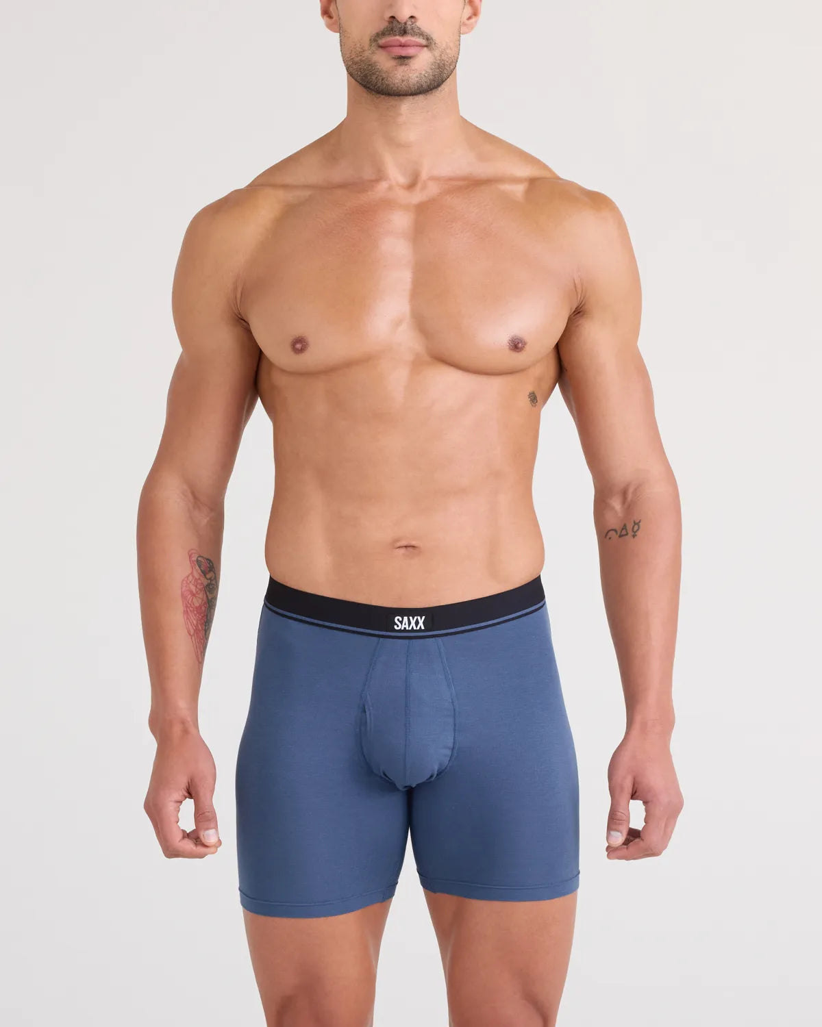 ESSENTIAL COTTON BOXER BRIEF FLY 3PK TRADEWINDS/INDIGO/MAROON