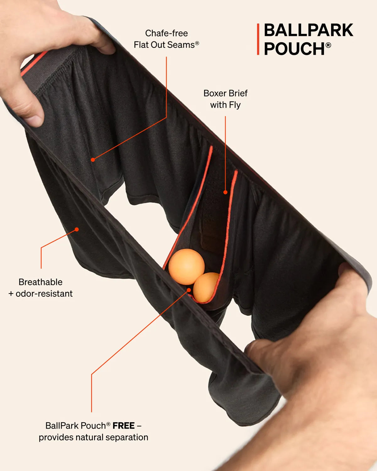 ESSENTIAL COTTON BOXER BRIEF FLY 3PK BLACK