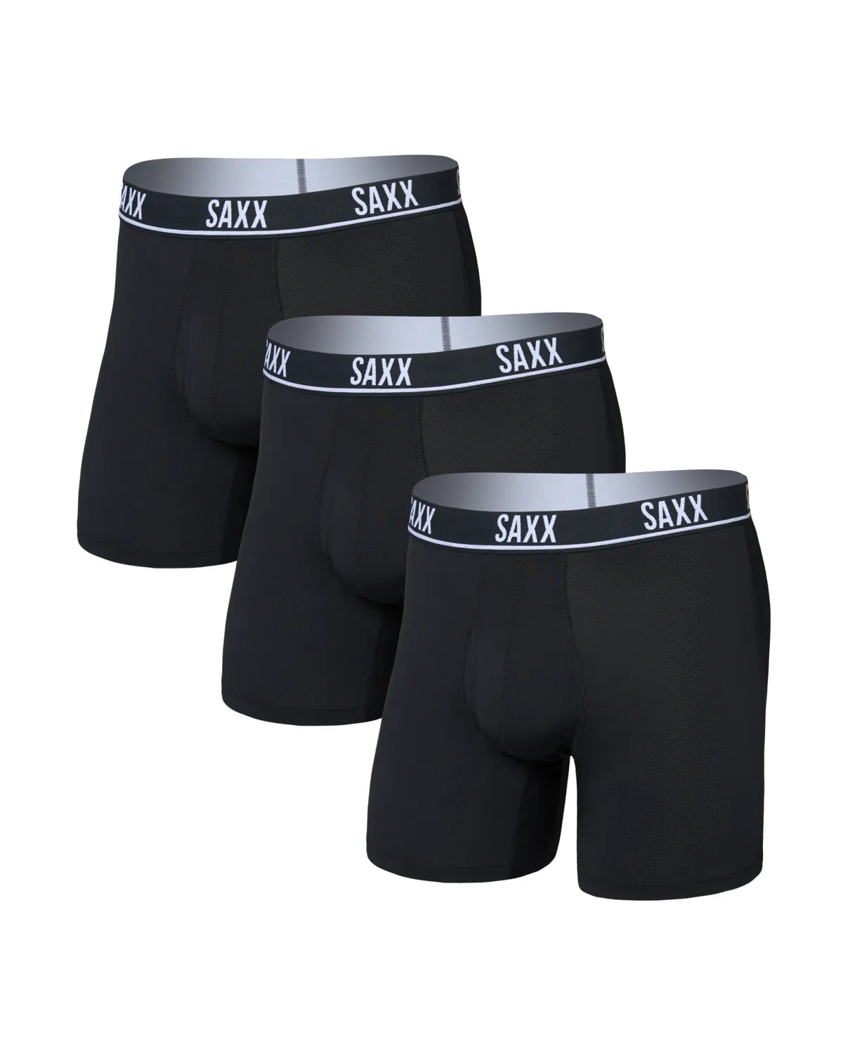 ESSENTIAL PERFORMANCE MESH BOXER BRIEF FLY 3PK BLACK