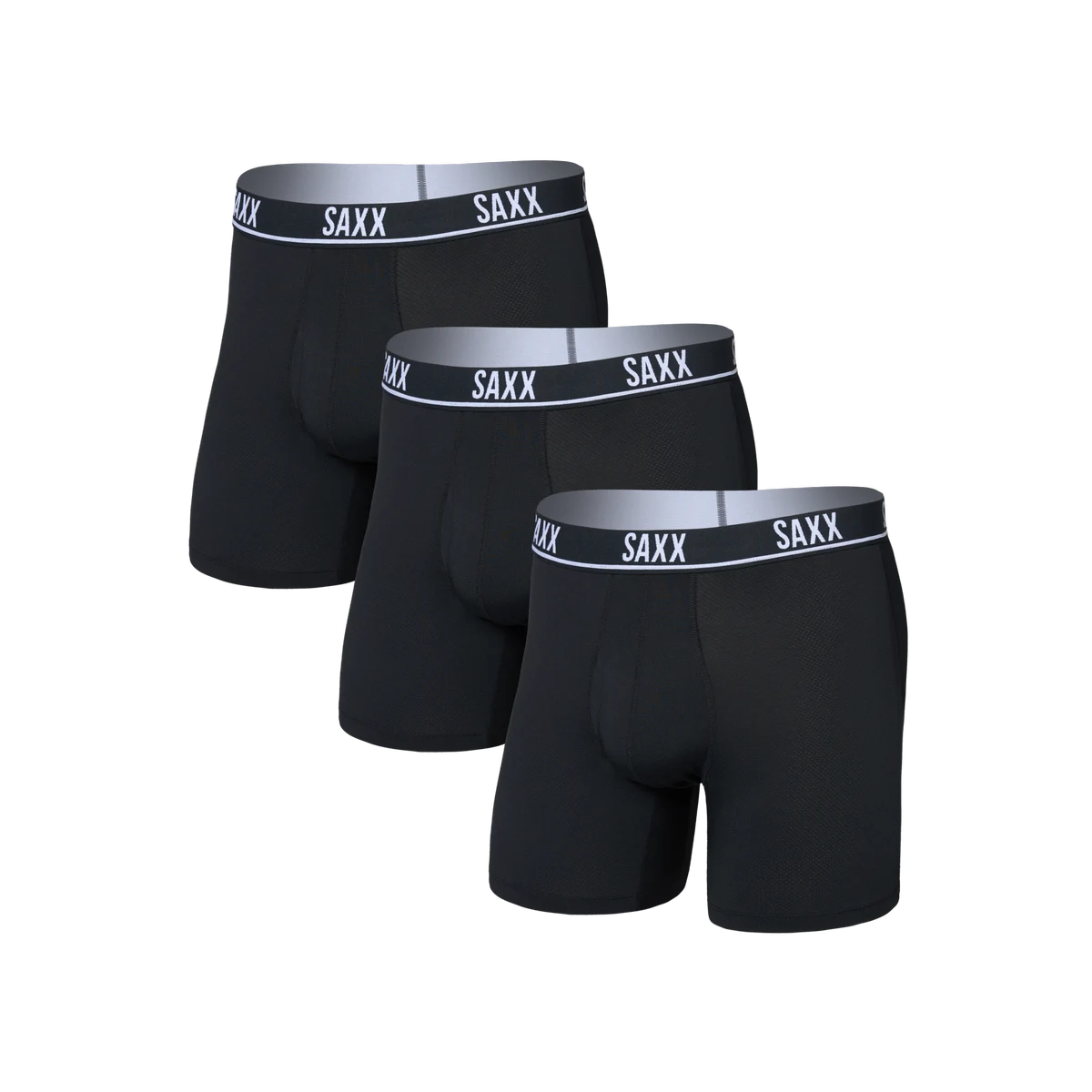 ESSENTIAL PERFORMANCE MESH BOXER BRIEF FLY 3PK BLACK
