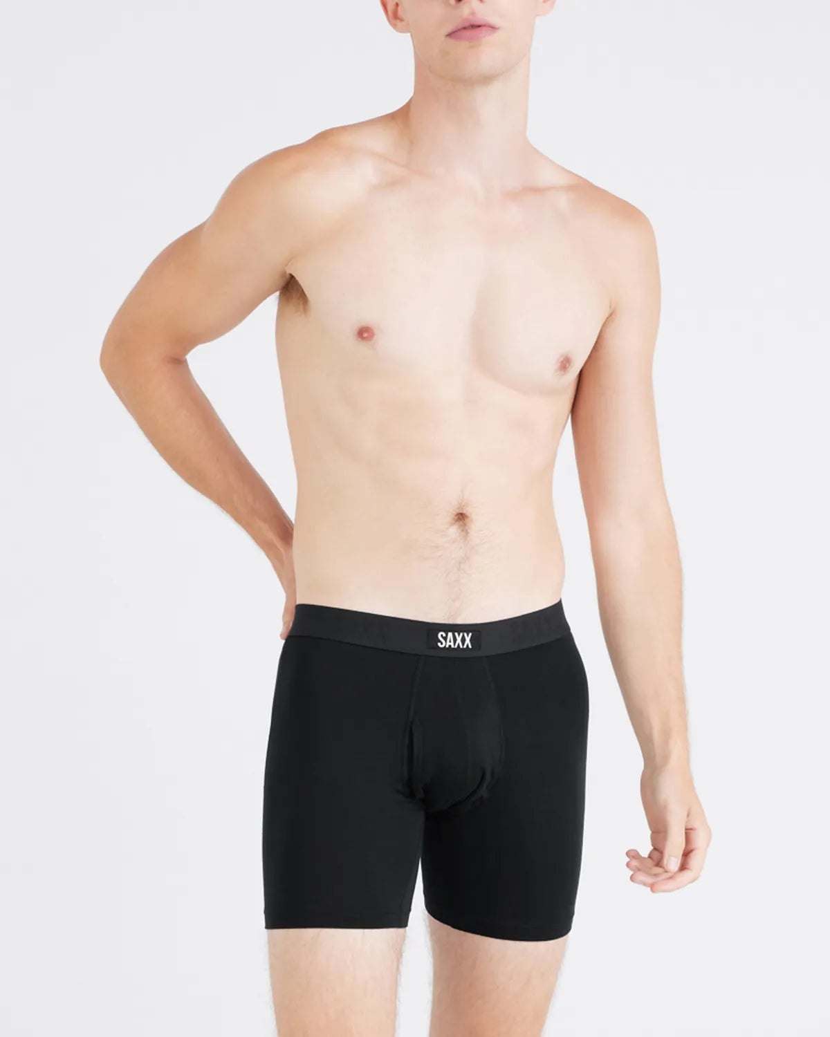 VIBE XTRA SOFT COMFORT BOXER BRIEF FLY BLACK