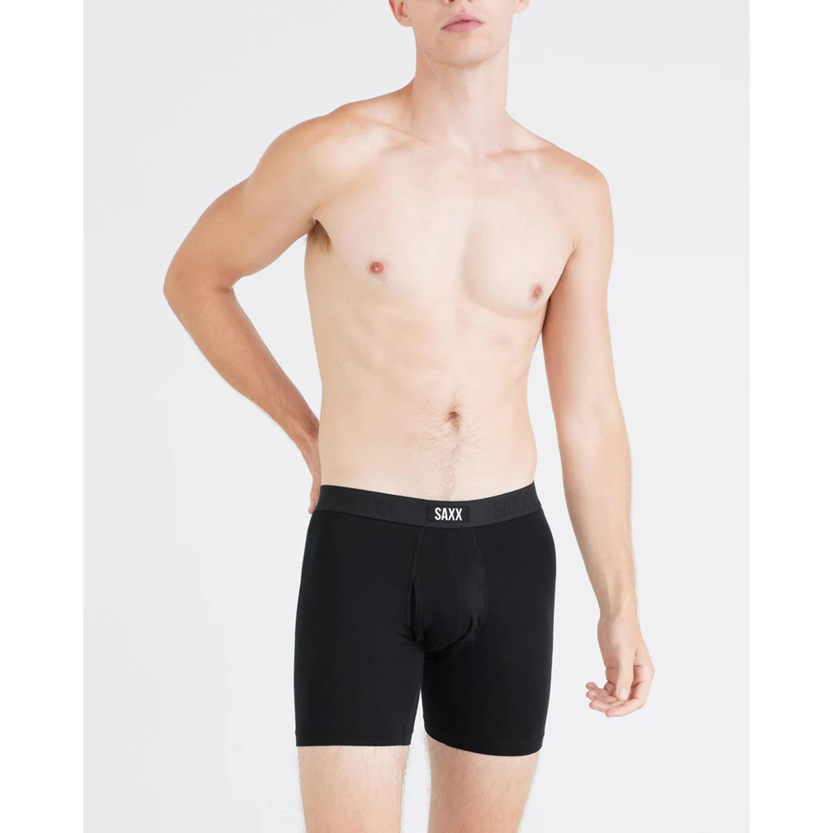 VIBE XTRA SOFT COMFORT BOXER BRIEF FLY BLACK