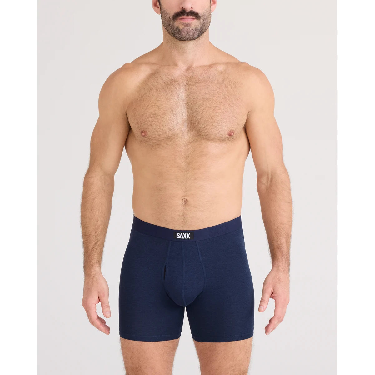 VIBE XTRA SOFT COMFORT BOXER BRIEF FLY DARK NAVY HEATHER