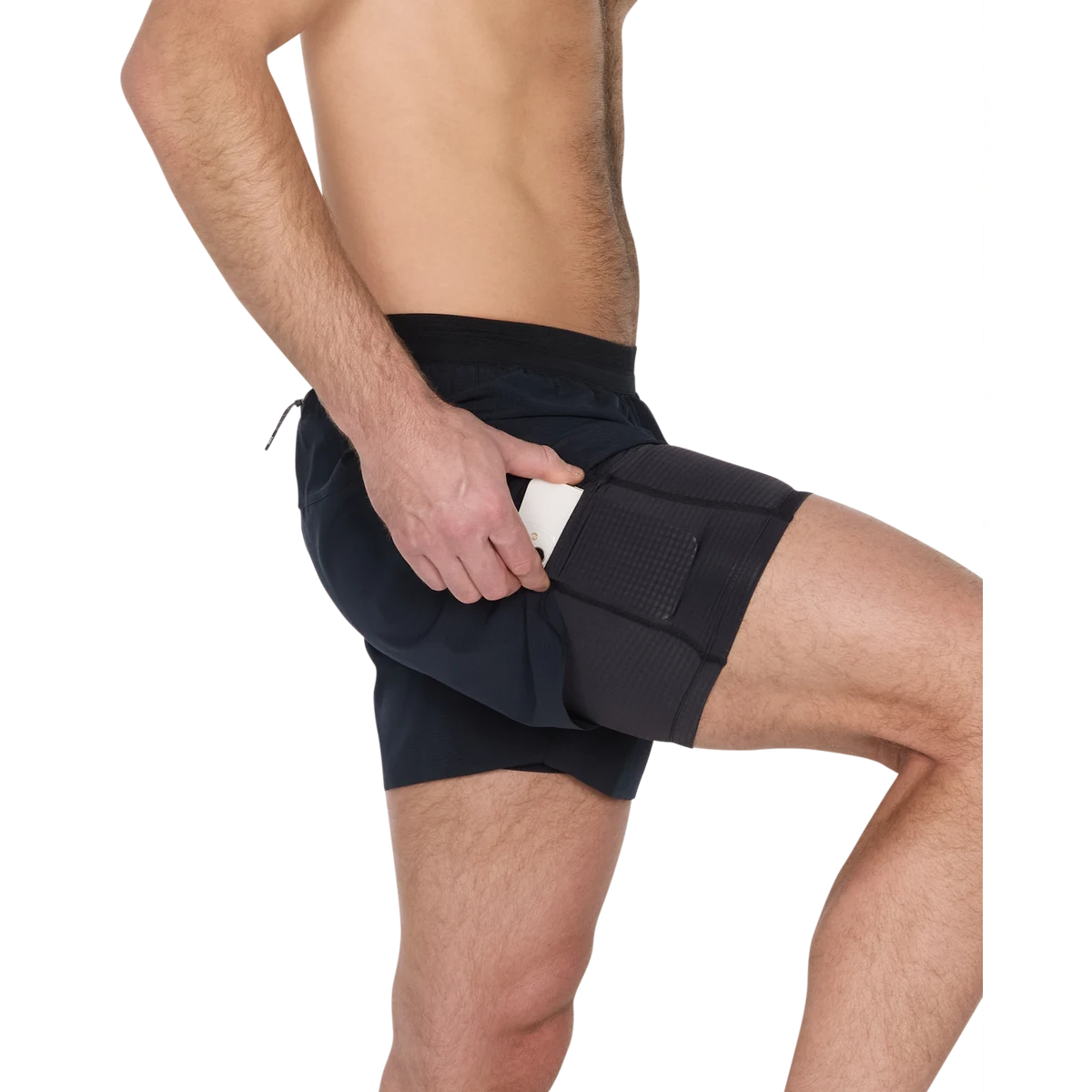 RACE PACE 2N1 RUN SHORT 5" BLACK
