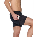 RACE PACE 2N1 RUN SHORT 5" BLACK