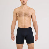 SMOOTH FLEX LIGHT COMPRESSION LONG LEG BOXER BRIEF BLACK