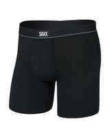 ESSENTIAL COTTON BOXER BRIEF FLY BLACK