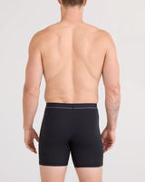 ESSENTIAL COTTON BOXER BRIEF FLY BLACK