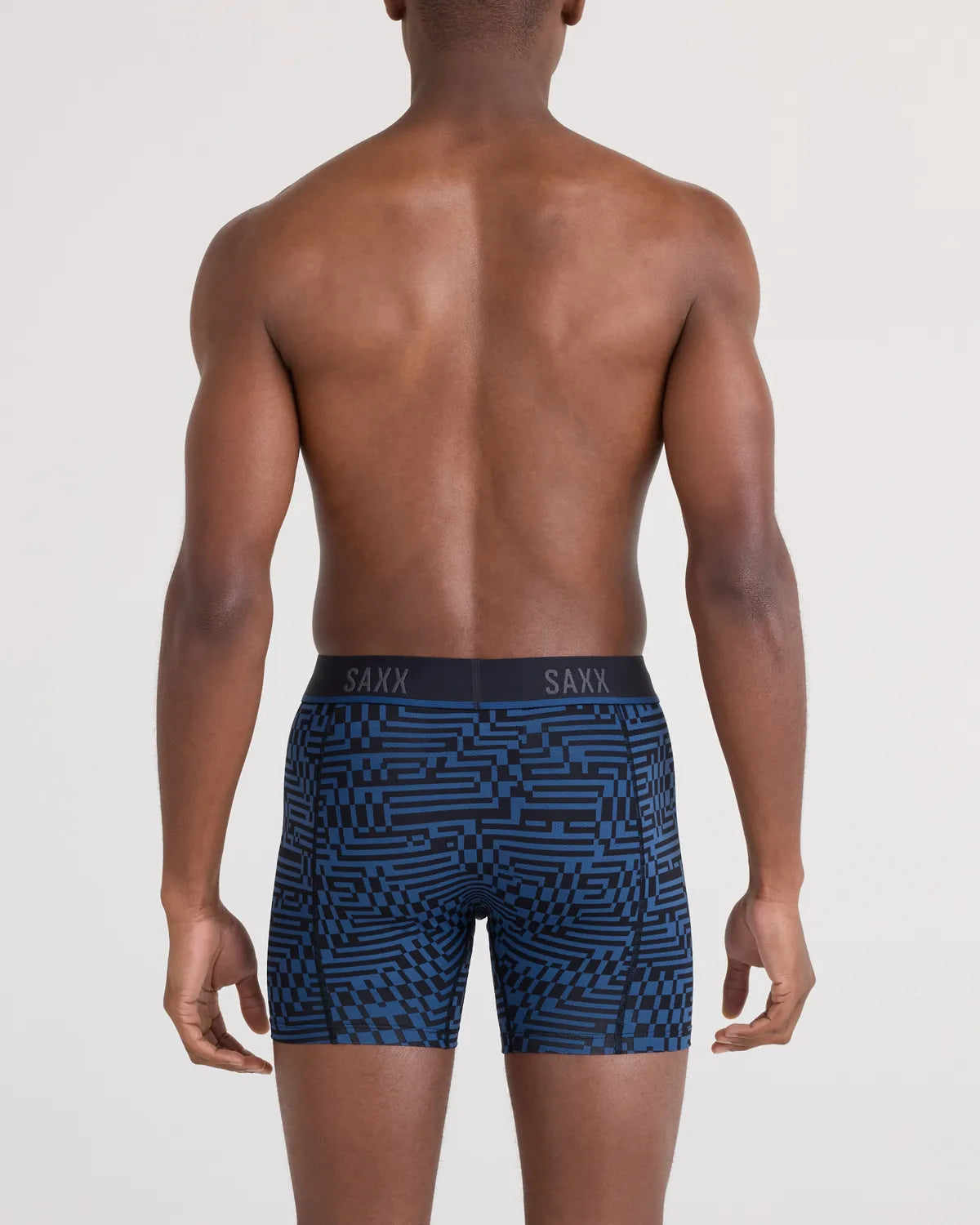 KINETIC LIGHT-COMPRESSION MESH BOXER BRIEF MAZE CAMO-NAVY DAWN