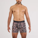QUEST QUICK-DRY MESH BOXER BRIEF ADOBE ZOO-BLACK