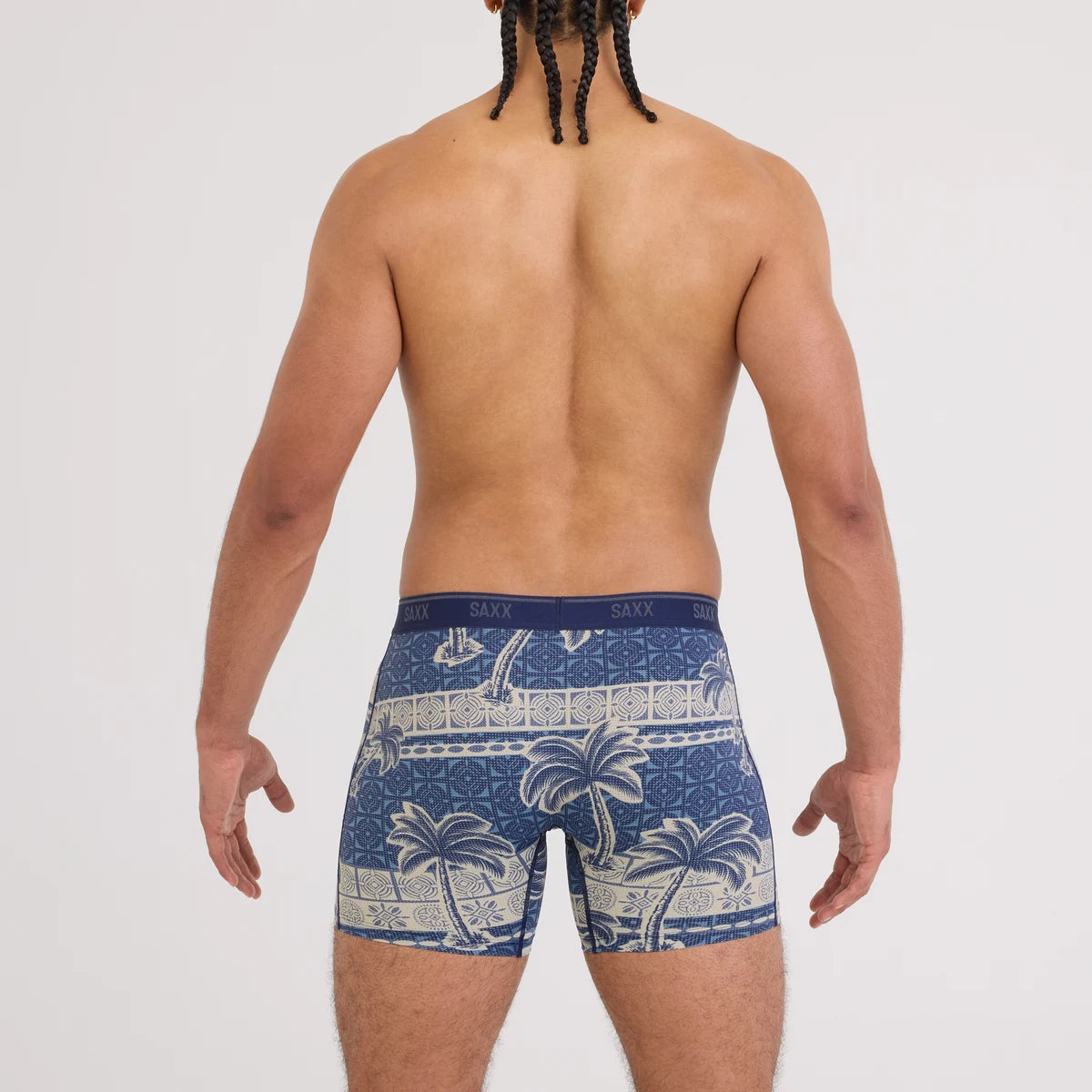 QUEST QUICK-DRY MESH BOXER BRIEF PALM GEO-STONE