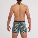 QUEST QUICK-DRY MESH BOXER BRIEF PEAKS-CARGO GREY