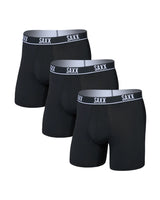 ESSENTIAL PERFORMANCE MESH BOXER BRIEF FLY 3PK BLACK