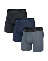 QUEST QUICK-DRY MESH BOXER BRIEF FLY 3PK BLACK/TURBULENCE/MARITIME