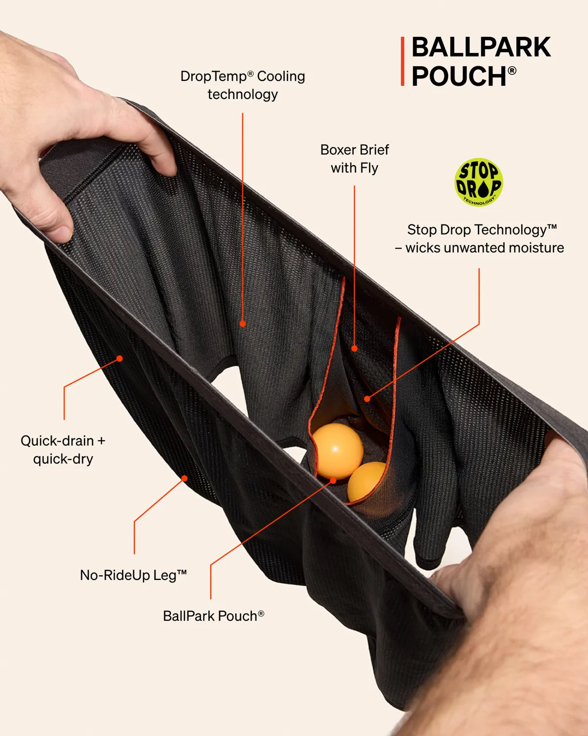 ESSENTIAL COTTON BOXER BRIEF FLY BLACK