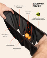 ESSENTIAL COTTON BOXER BRIEF FLY BLACK